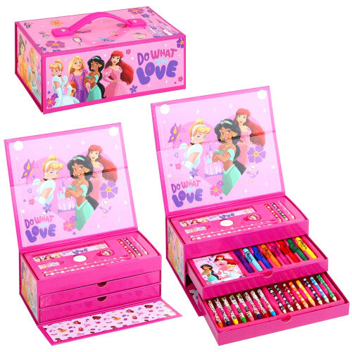 Disney Princess Kids 34pc Colouring Art Stationery Set