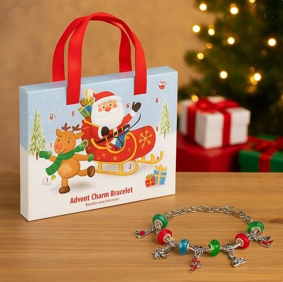 Make your own christmas advent charm bracelet