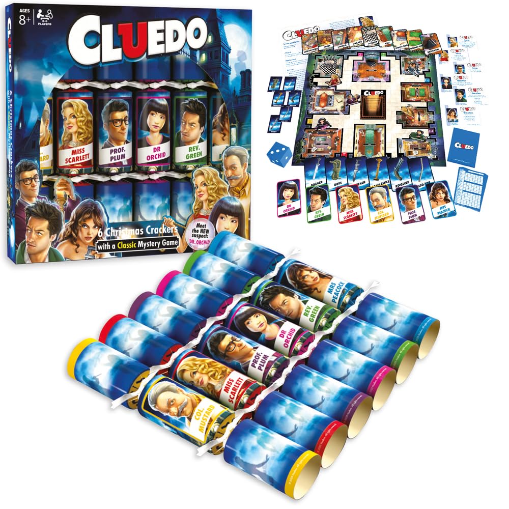 Officially licensed Cluedo christmas crackers game