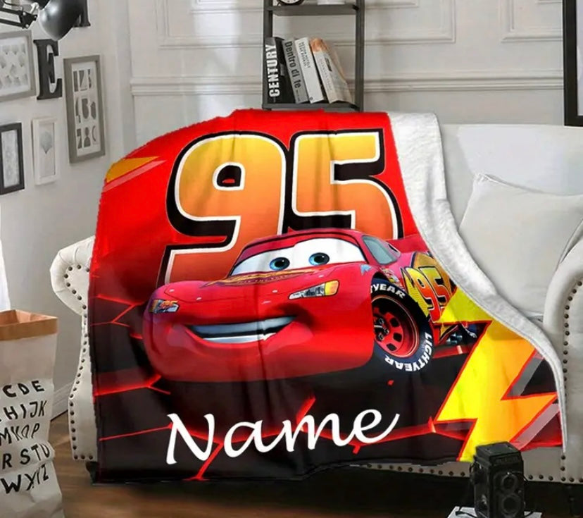 Personalised lightning McQueen blanket 130**150cm