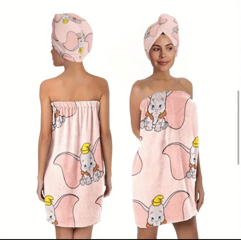 2pc Disney robe and towel