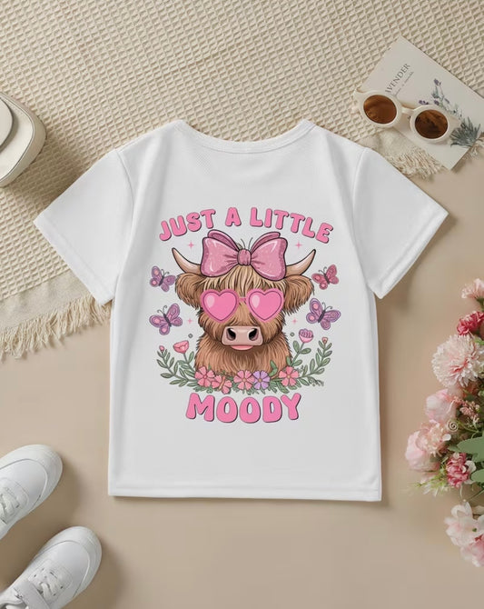 Girls' Short-Sleeve T-Shirt "JUST A LITTLE MOODY"