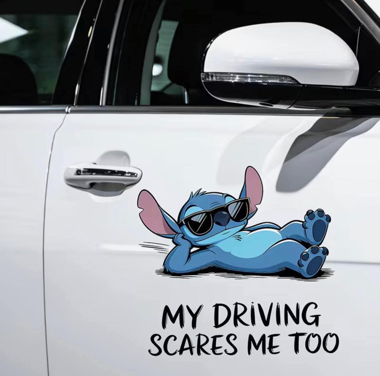 Disney Stitch Warning Car Sticker