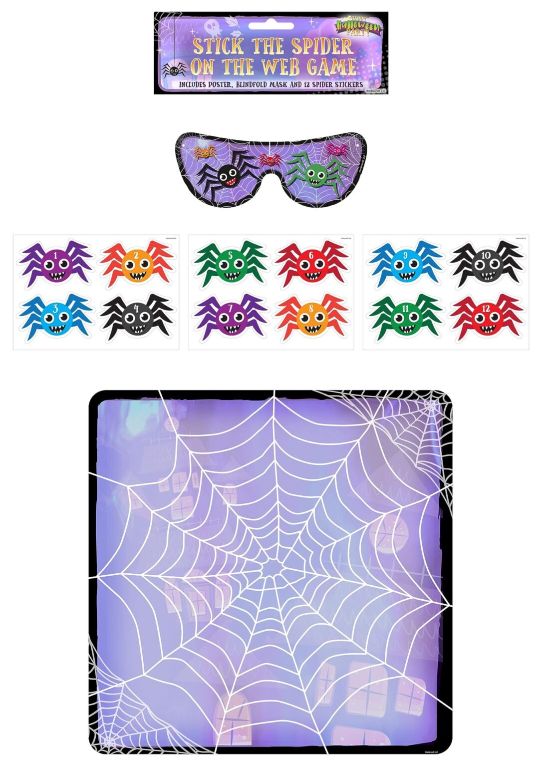 Stick the Spider on the Web Halloween Party Game