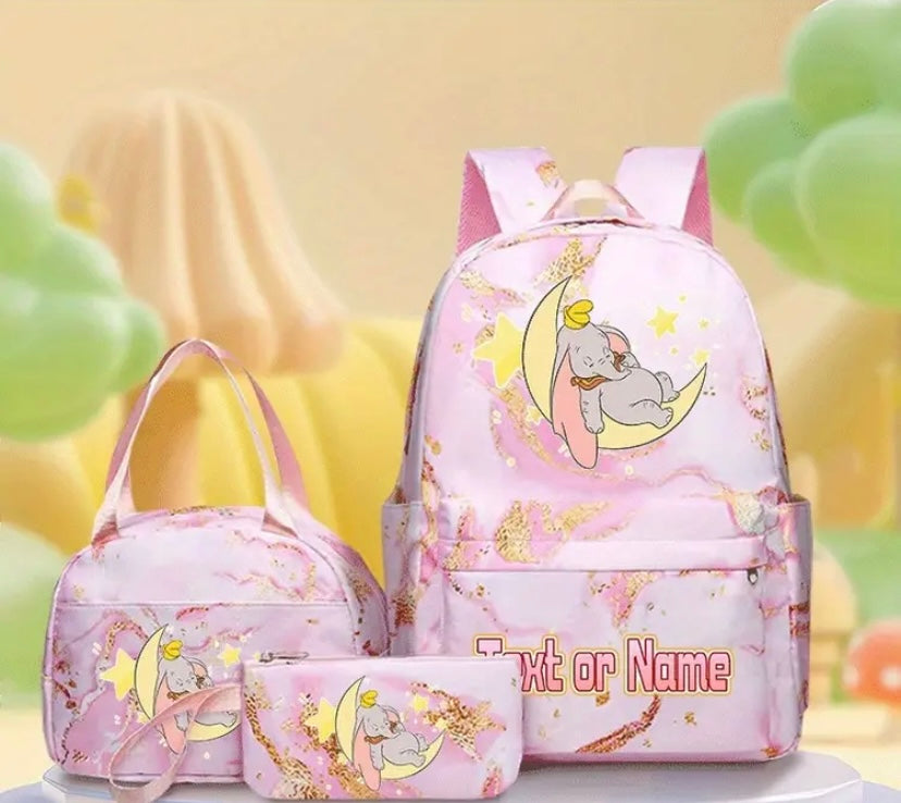 3pc dumbo backpack set