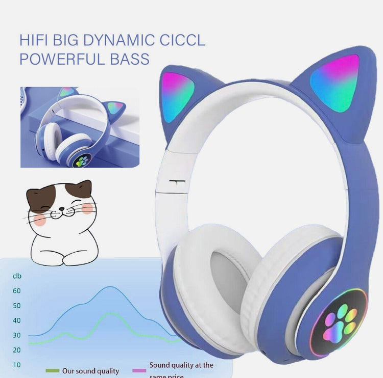 Purple wireless headphones