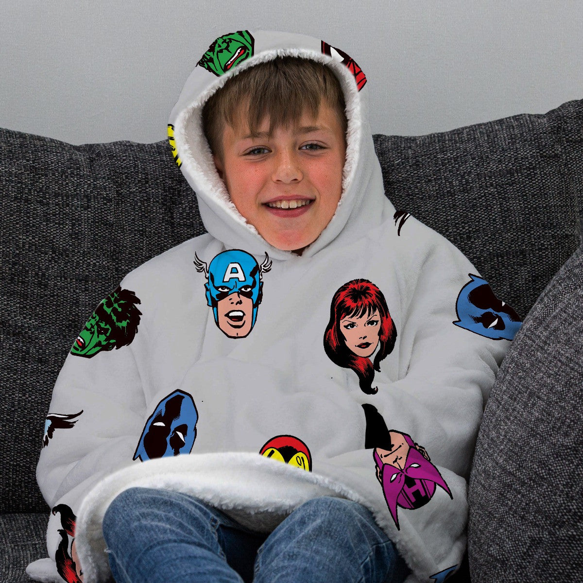 Marvel Comics Hoodie Blanket Kids