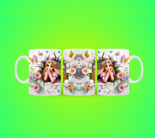 Rapunzel 3d mug