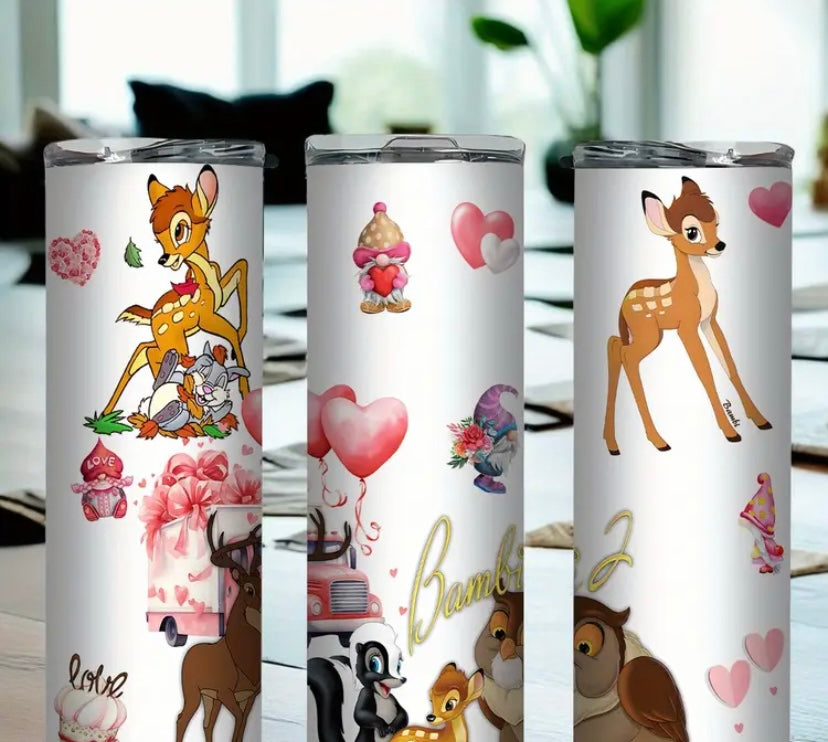 Bambi 20oz white tumbler