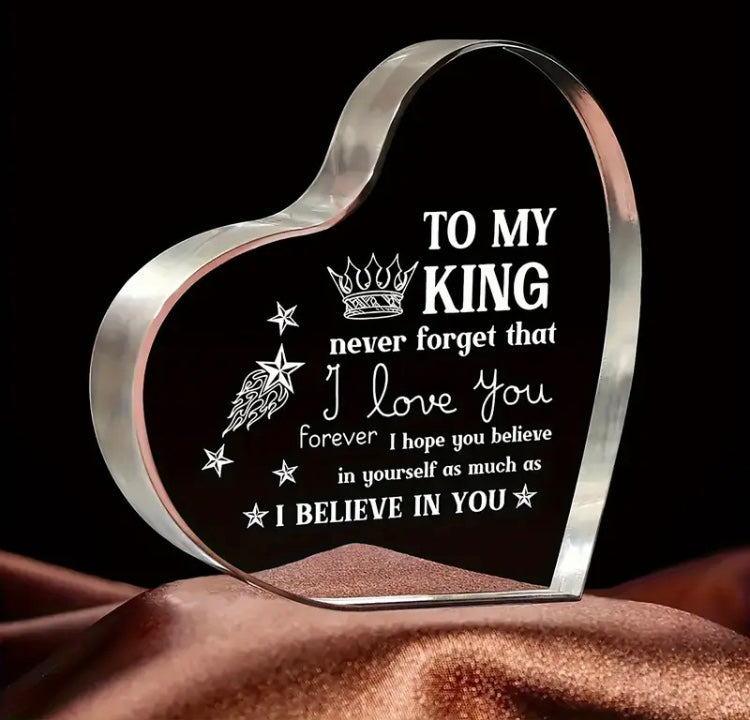 To my king plaque
