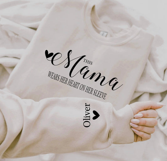 Personalised This Mama Wears Her Heart On Her Sleeve