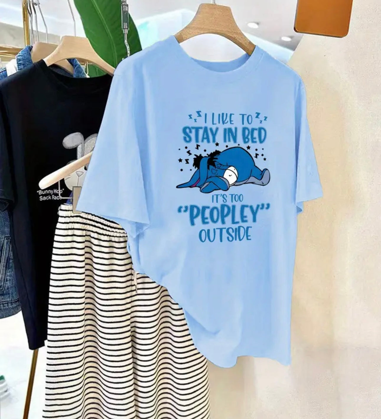Disney Official Eeyore "Stay in Bed" Women's T-Shirt
