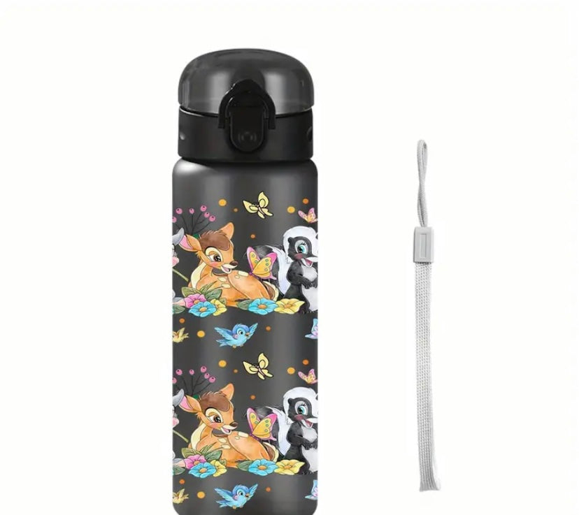 Bambi with flowers and butterfly 26oz water bottle