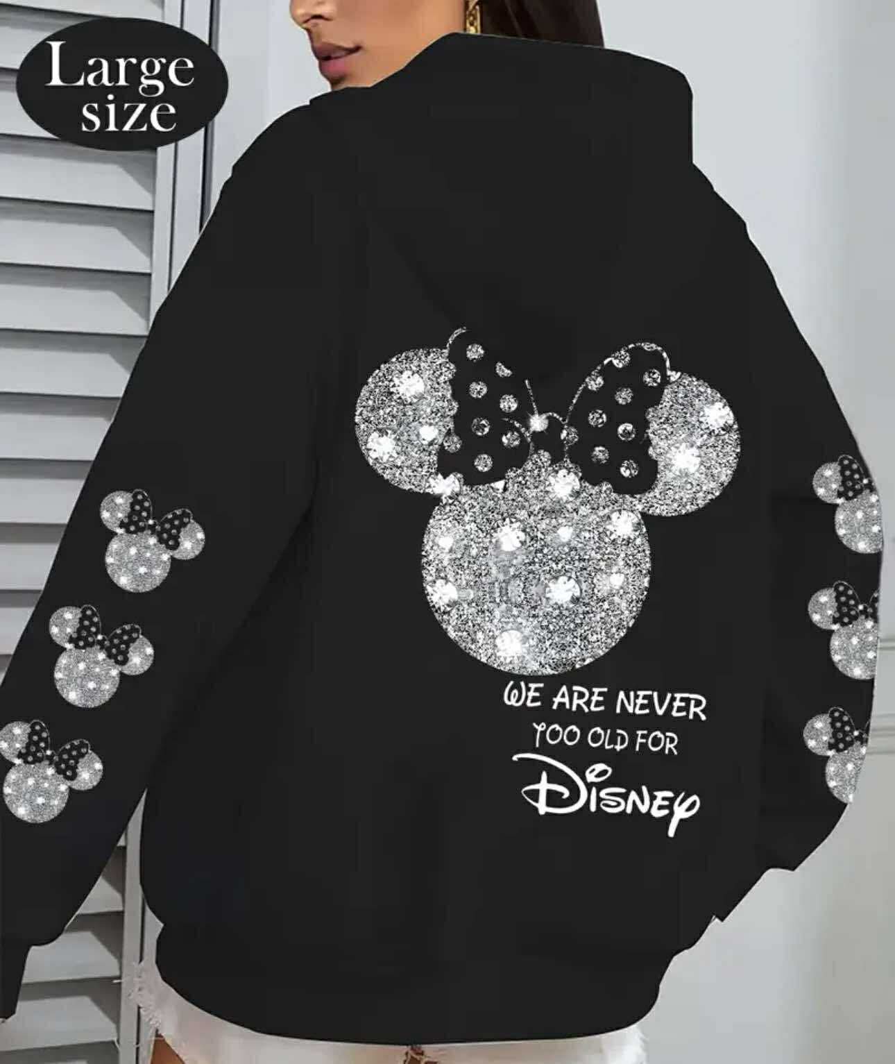 Plus Size Women'S Disney Minnie Mouse Zip-Up Hoodie