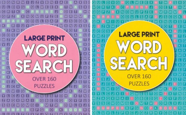 A4 Large Print Word Search Puzzle Books Set Of 2 Activity Brain Training Book 602 Puzzles