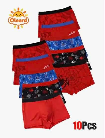 Boys 10pc Spider-Man Print Boxers