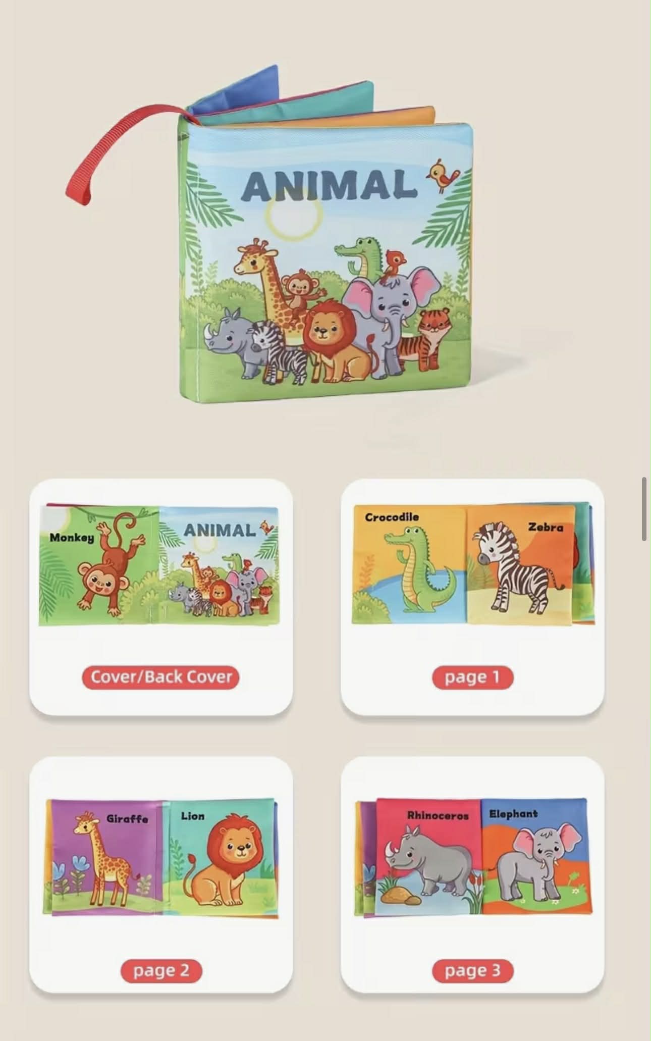 Four-page Cloth Book Single Book Cloth Book