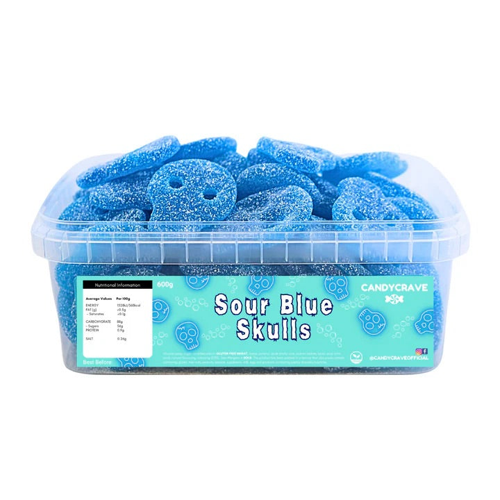 Sour blue skulls