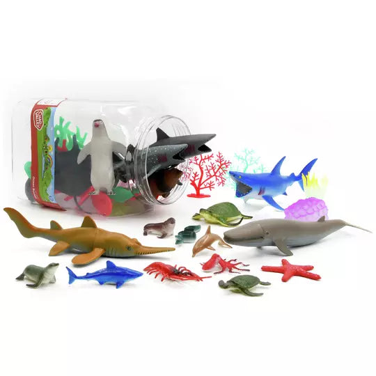 Chad Valley Ocean Toy Animals Bucket-50 Pieces