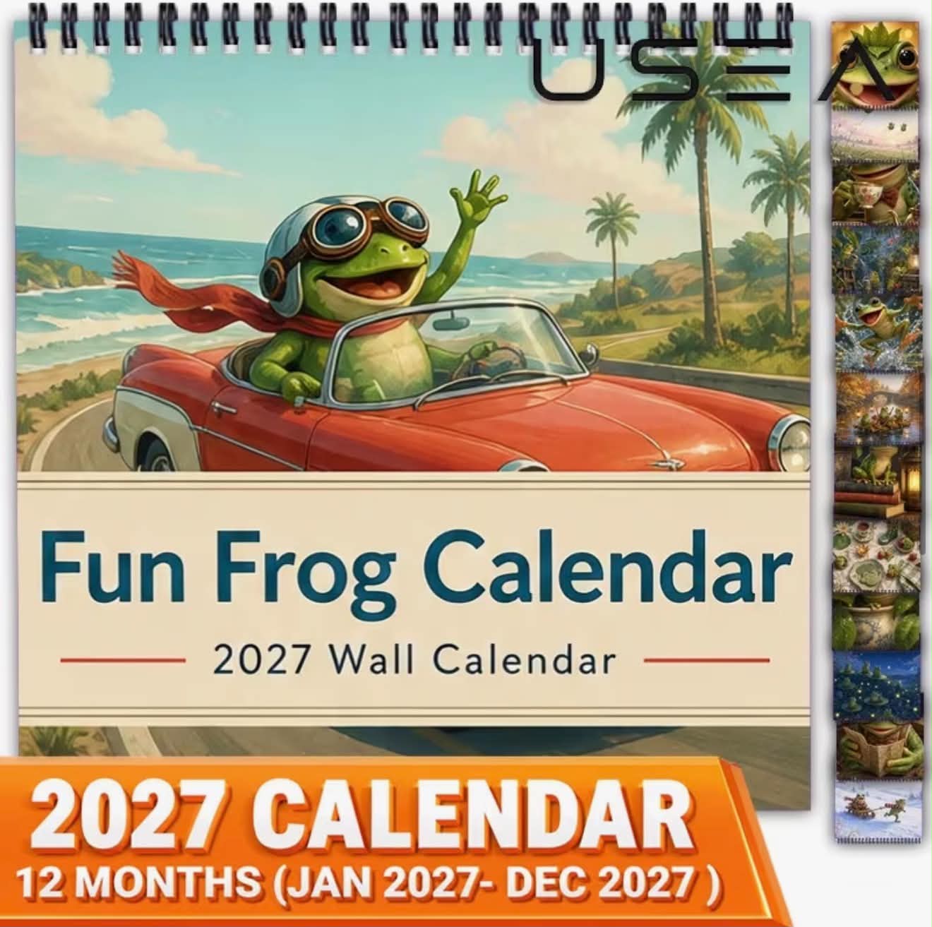 Fun Frog 2027 Calendar