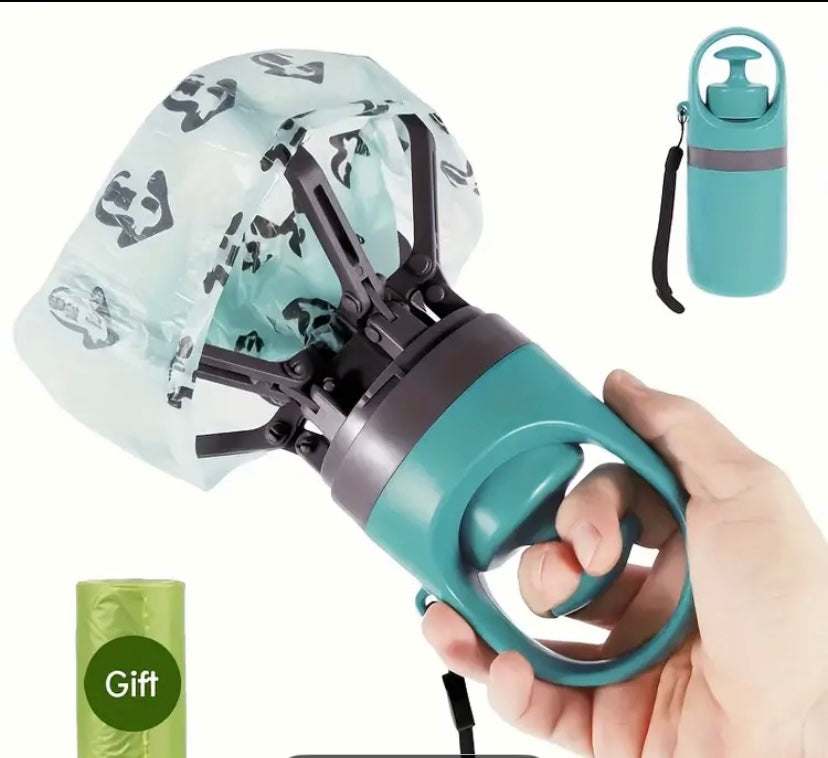 Portable dog waste scoop and bags