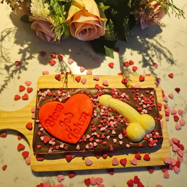 blow job taken chocolate slab