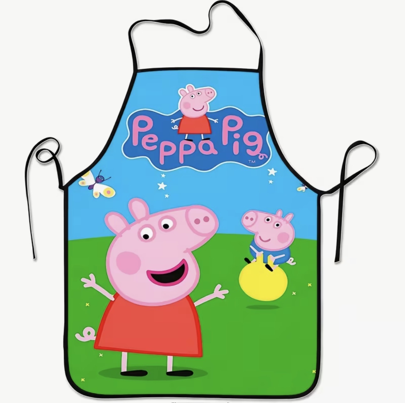 A Cartoon-Printed Apron Featuring Peppa Pig
