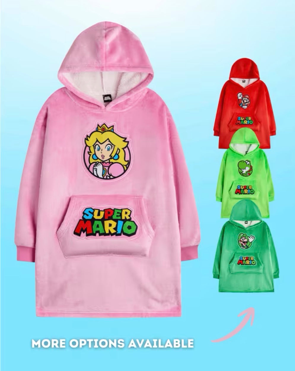 Nintendo Super Mario Kids Wearable Blanket Hoodie