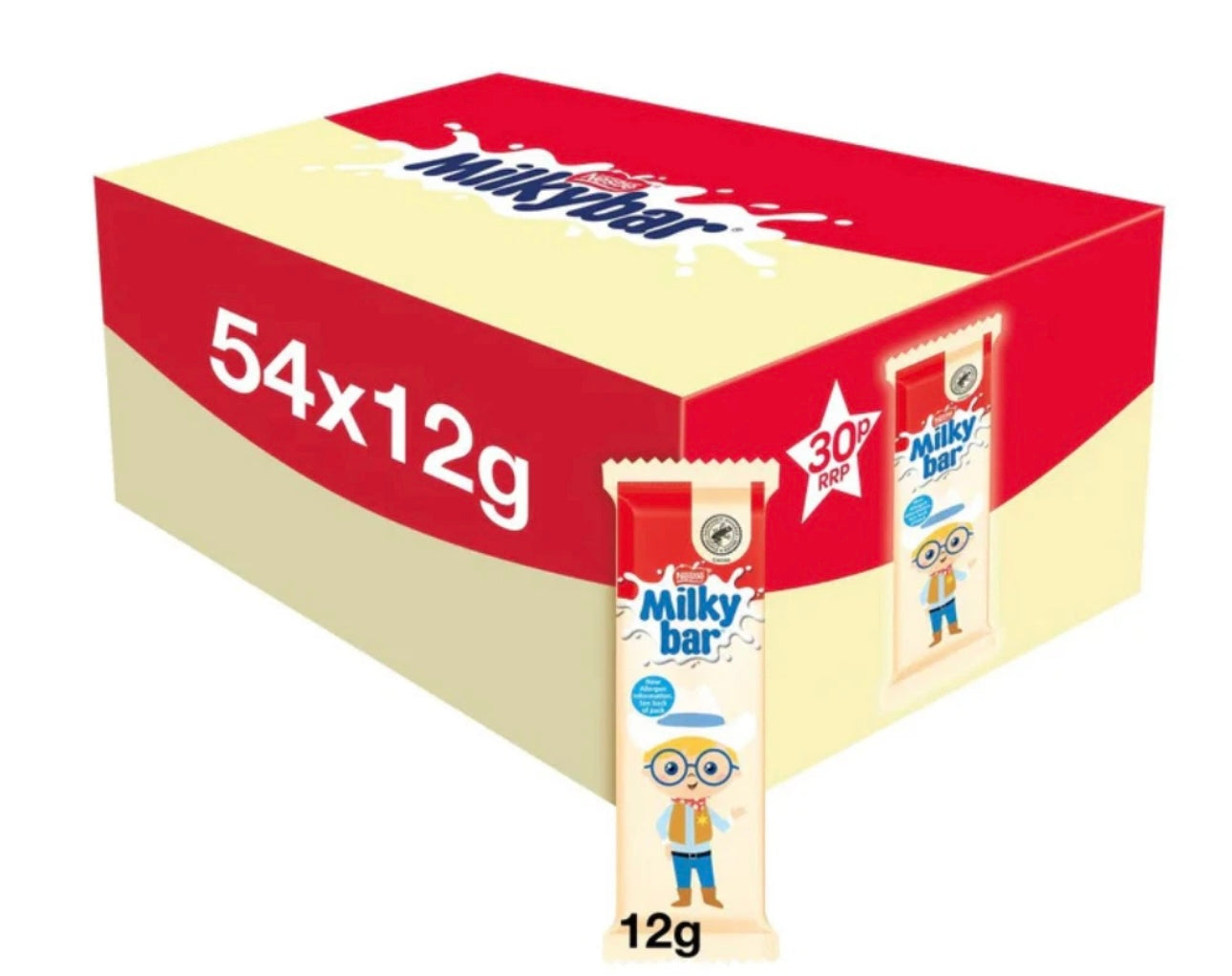 Milkybar White Chocolate Kid Bar 12g (Box of 54)
