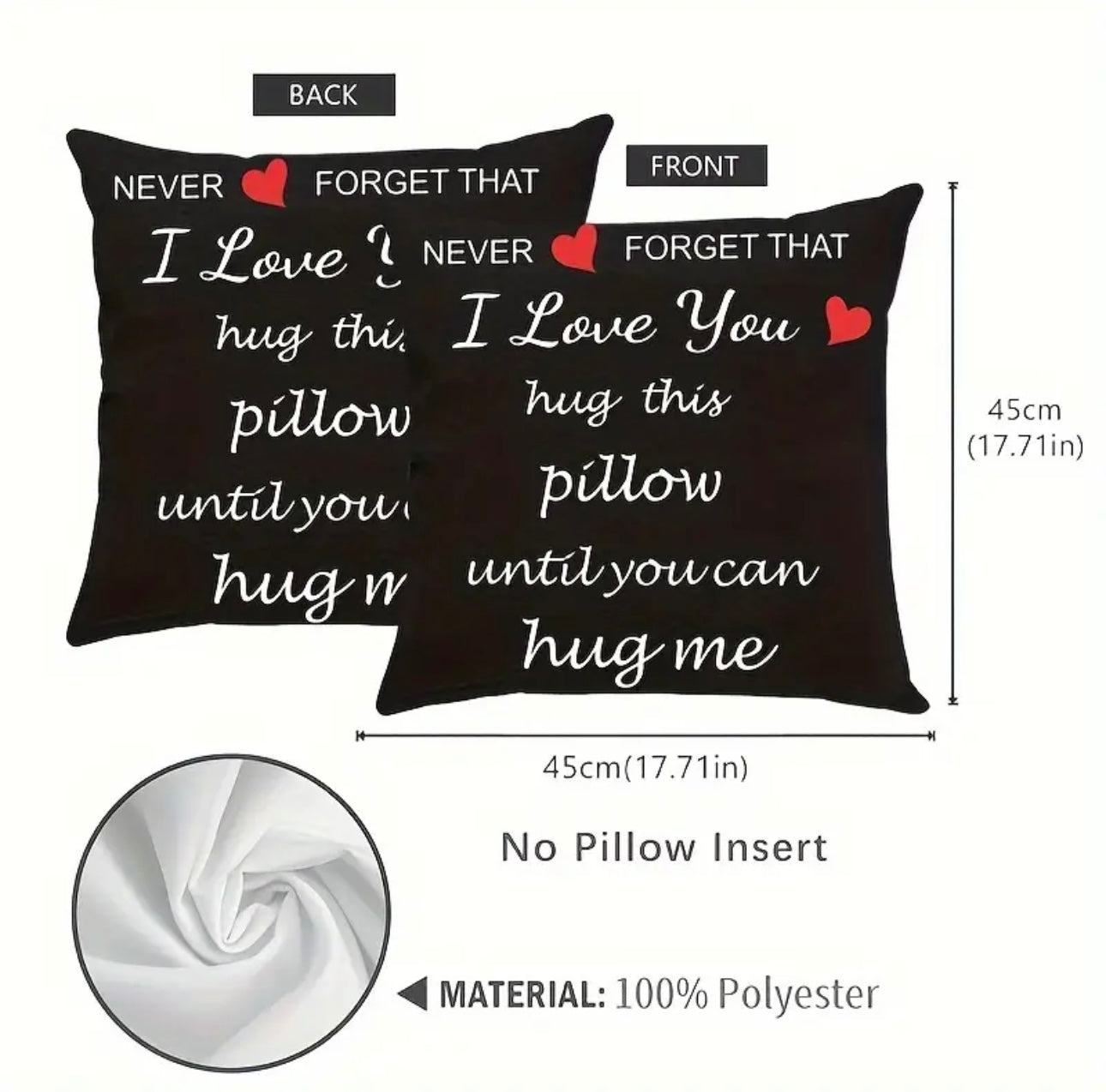 I forget that I love you Pillow cover