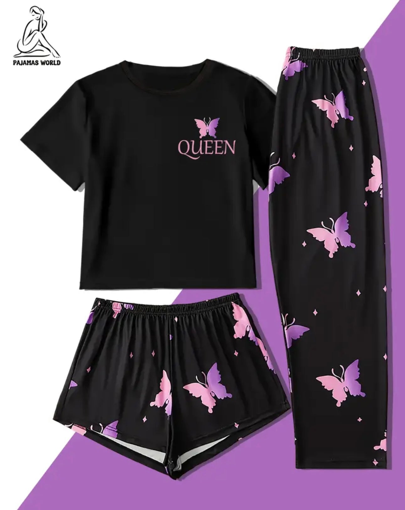 Butterfly Print Pyjamas Set