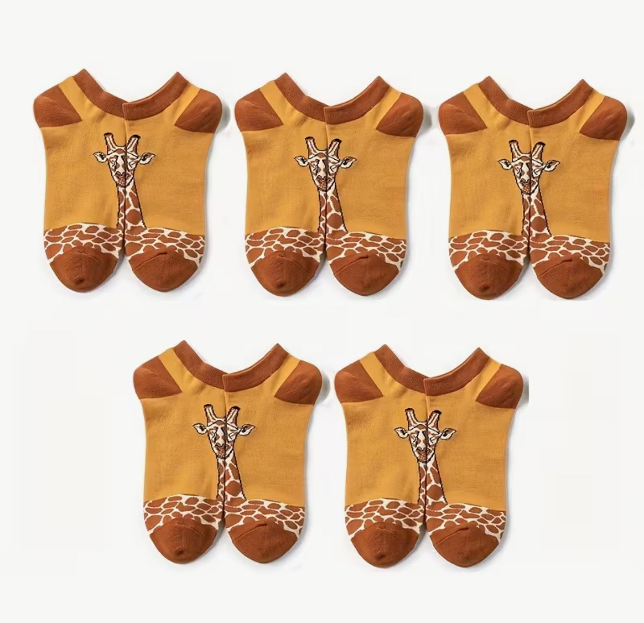Giraffe socks 5 pack