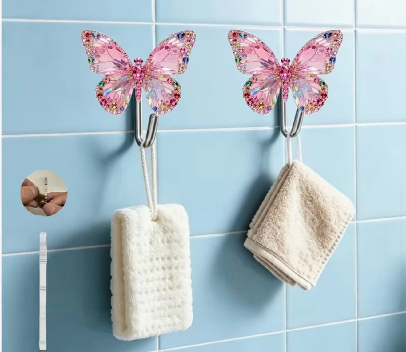 1pc Sparkling Pink Butterfly Pattern Hook
