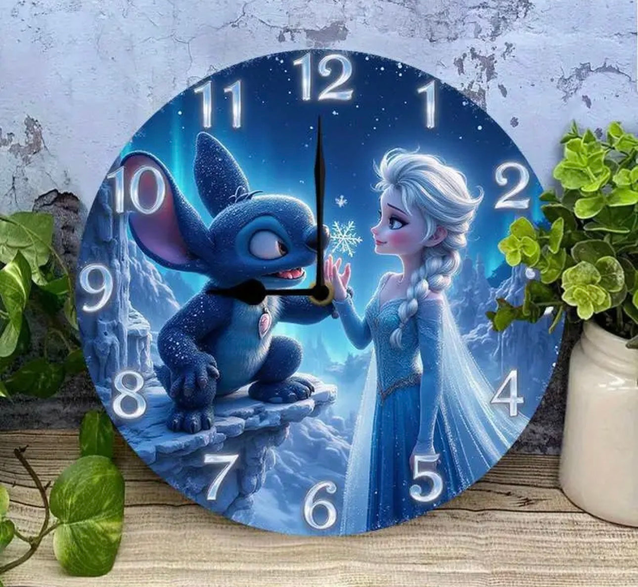 Frozen& Stitch Wall Clock