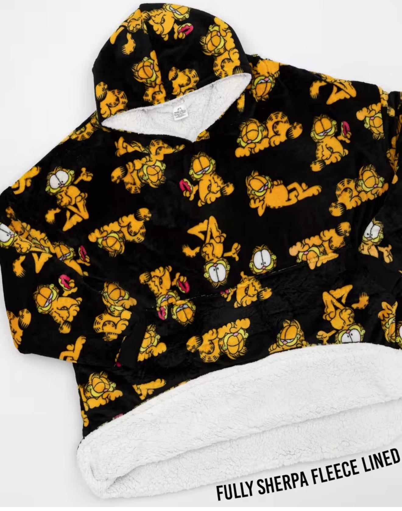 Garfield Mens Black Blanket Hoodie