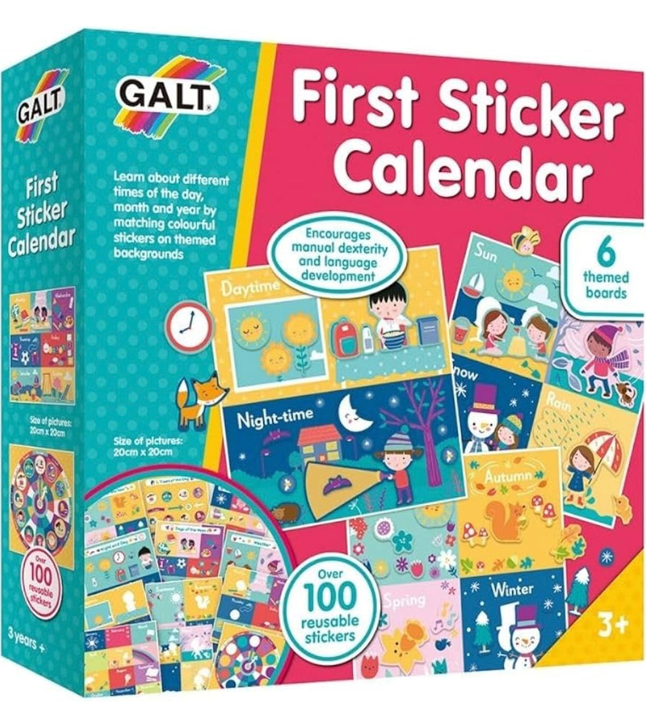 First Sticker Calendar With Over 100 Reusable Stickers