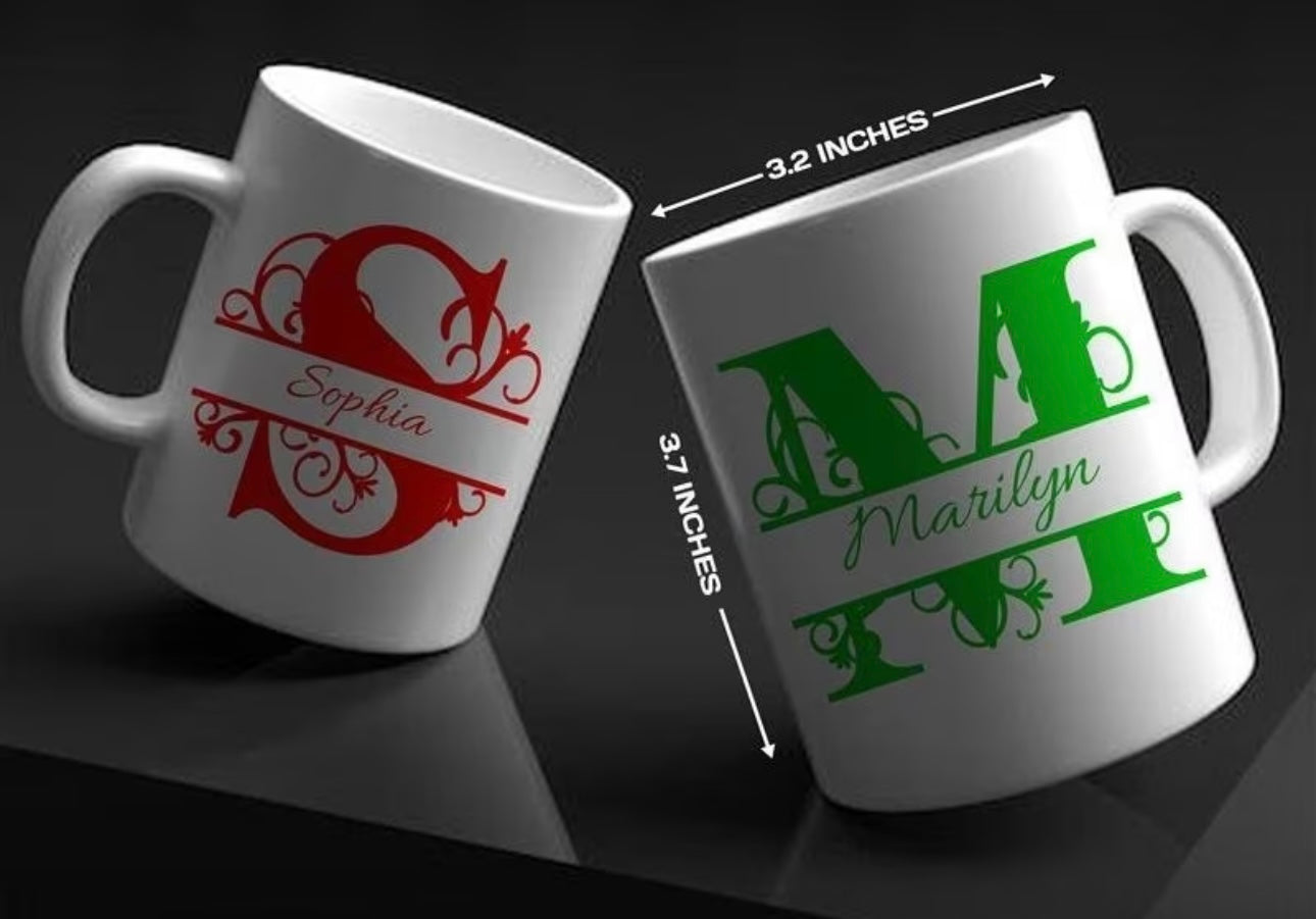 Personalised Mug with Name & Initial