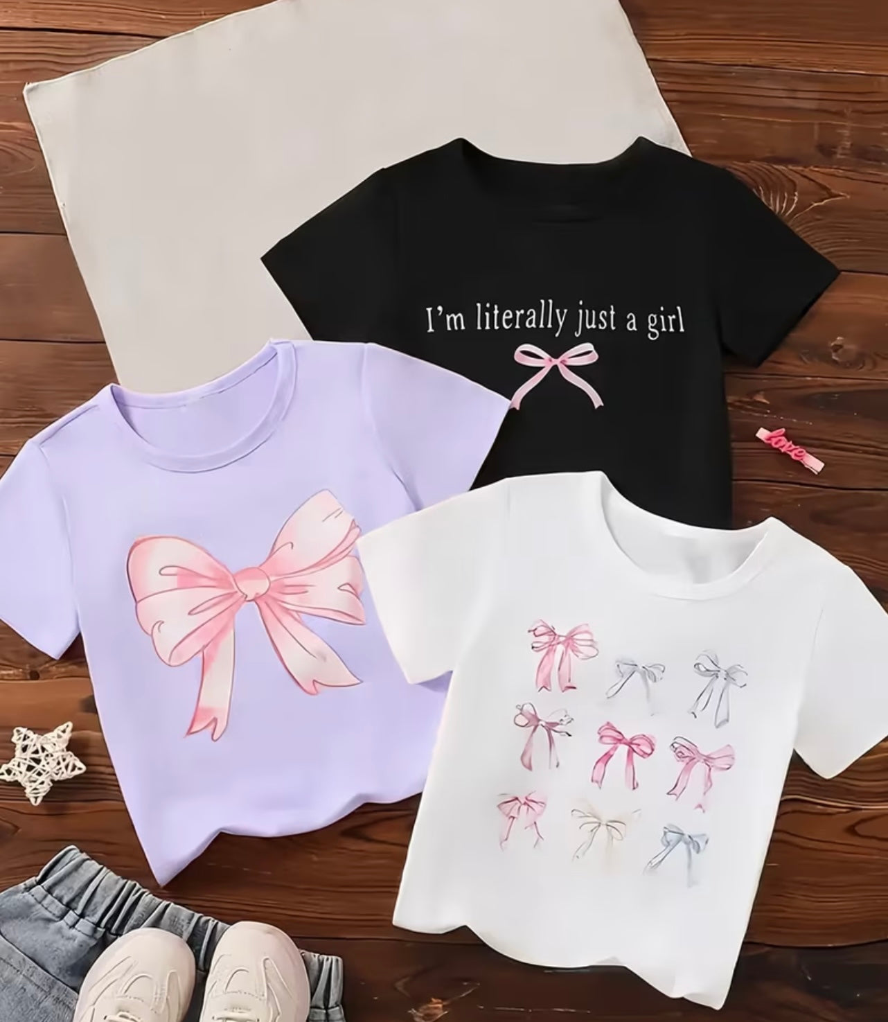 3Pc Summer Girls T-Shirts