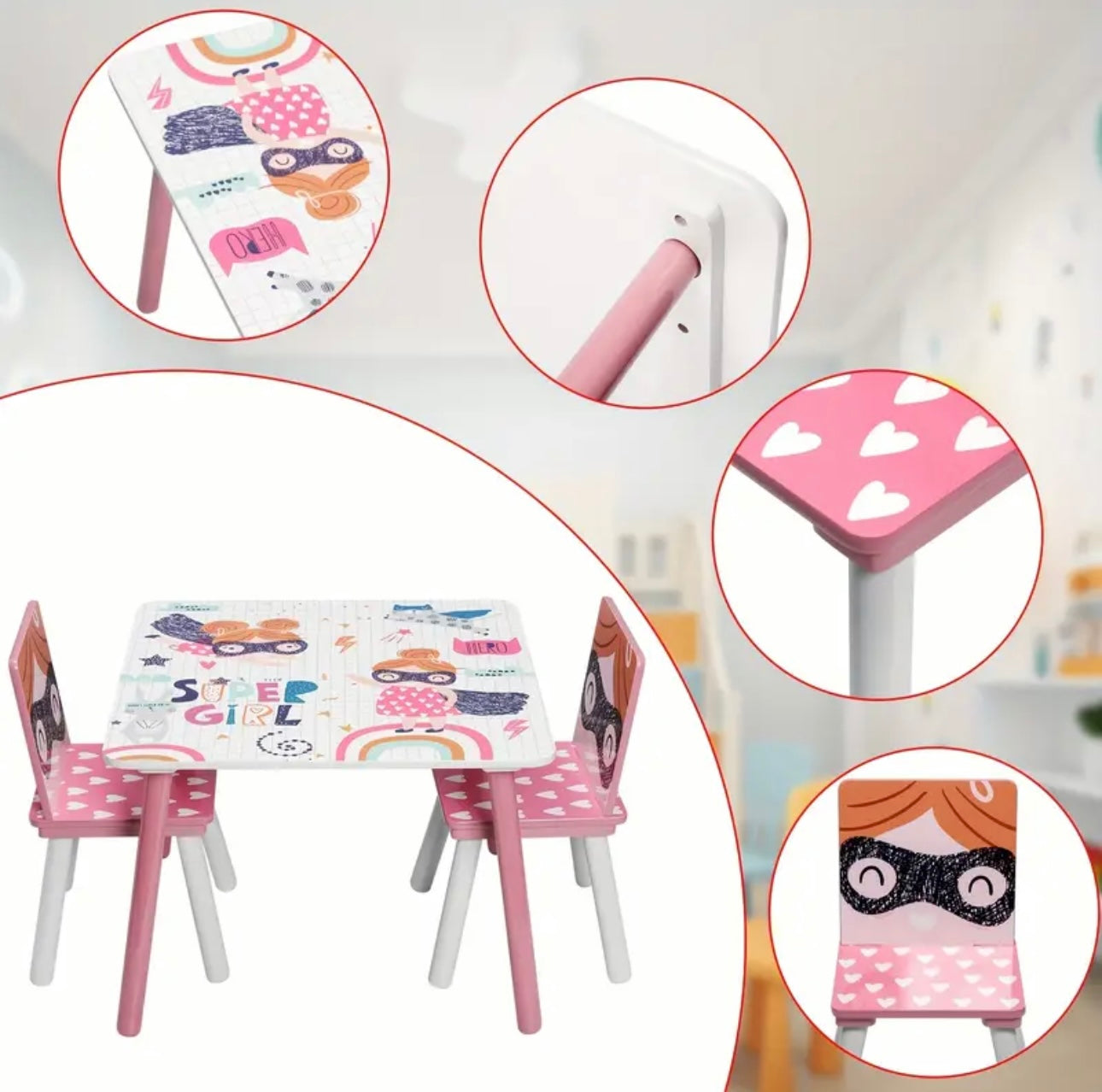 Girls Table & Chairs