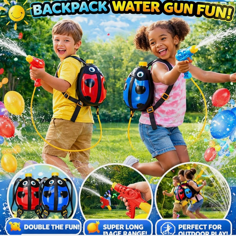 2-Pack LARGE Water GUNS Kids Summer Garden Outdoor Toys