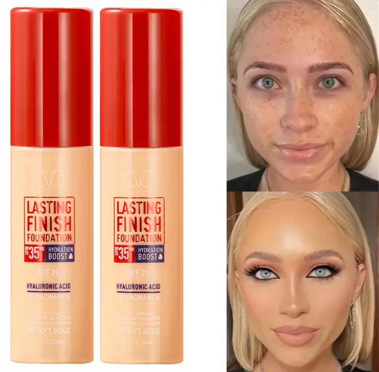 Full Coverage Liquid Foundation & Concealer - Ivory