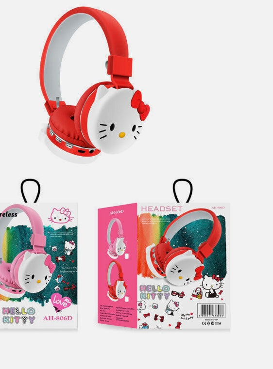 Red hello kitty wireless headphones
