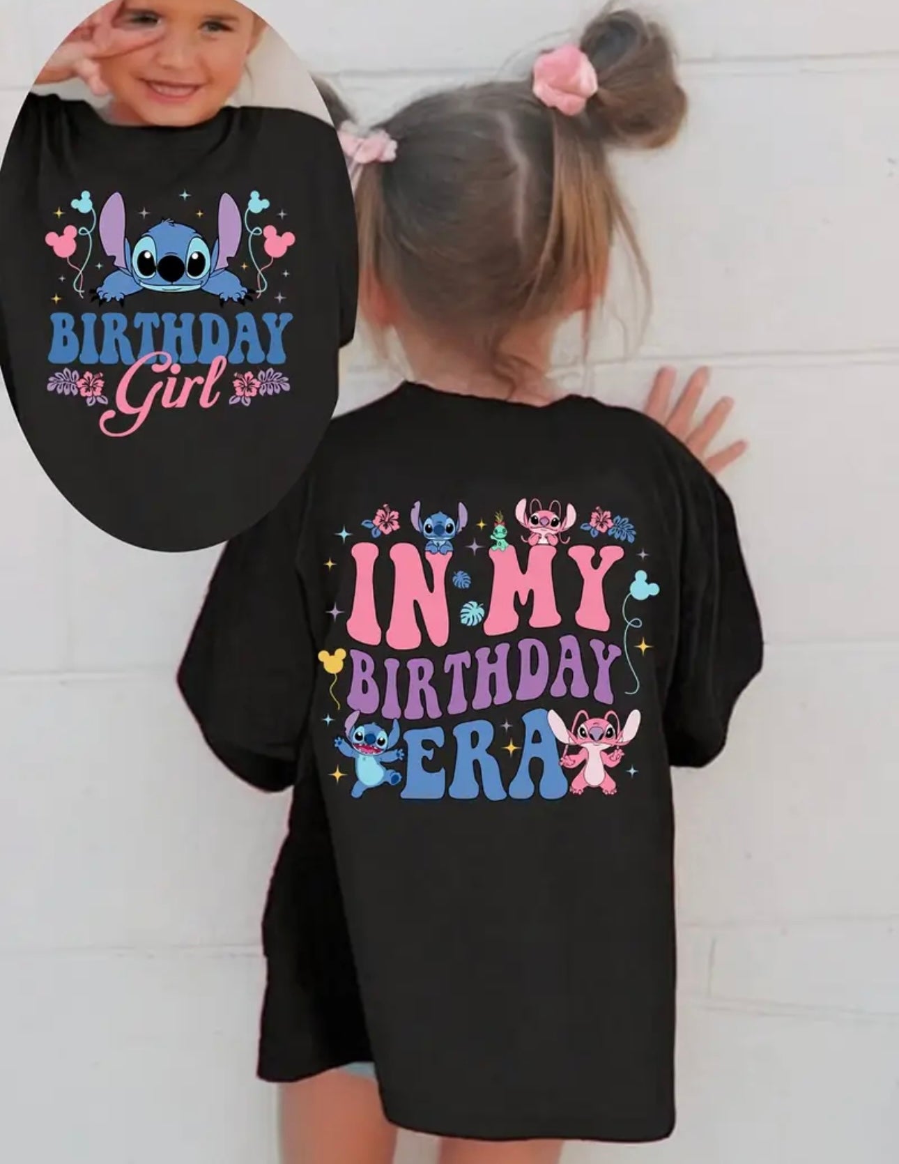 "BIRTHDAY GIRL IN MY BIRTHDAY ERA" in a Double-Sided Print T-Shirt