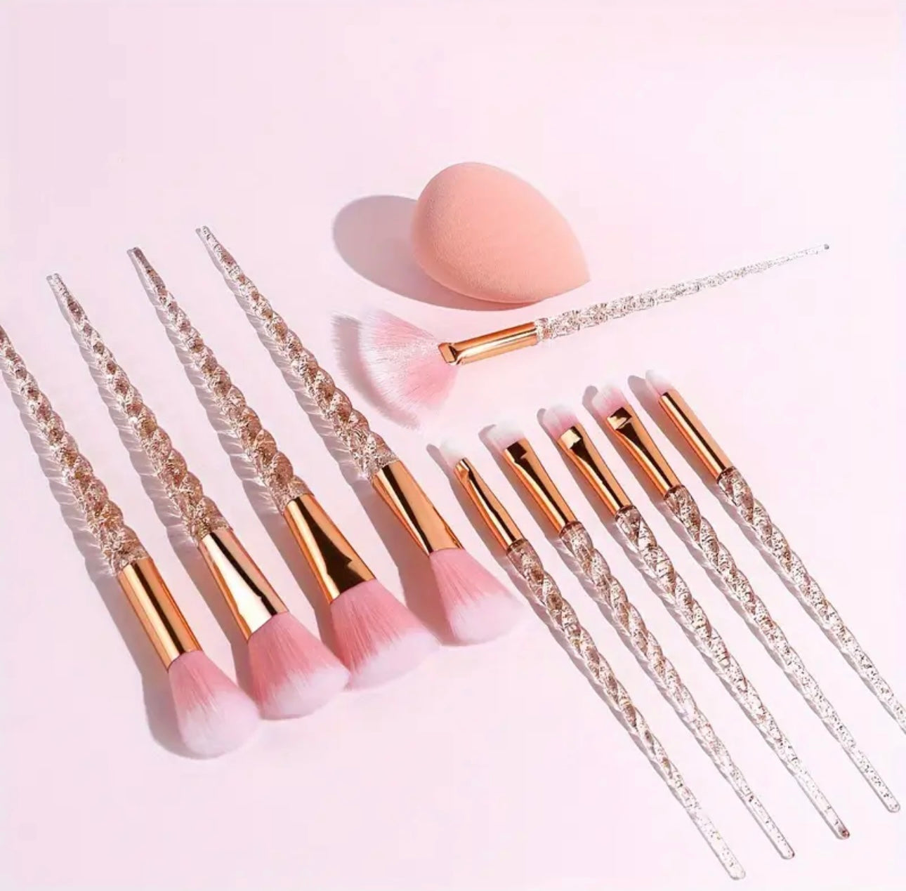 10pcs Crystal Wand Makeup Brush Set