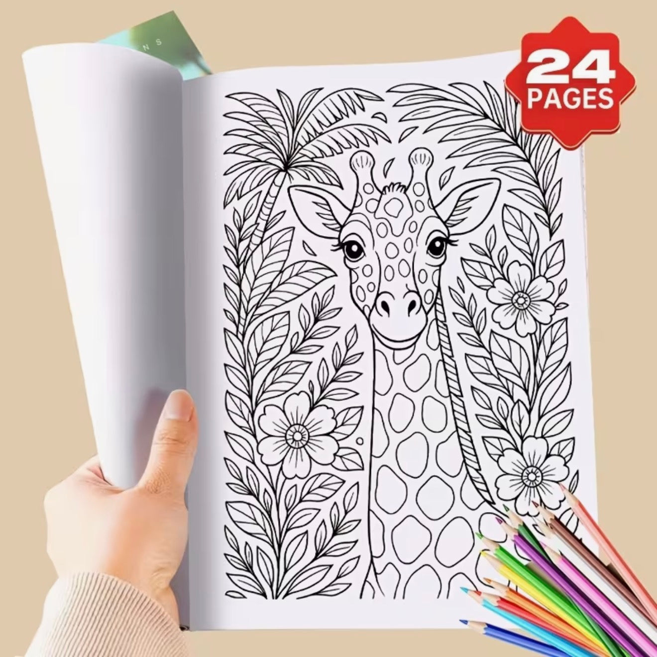 Wild & Cute Animal Coloring Book