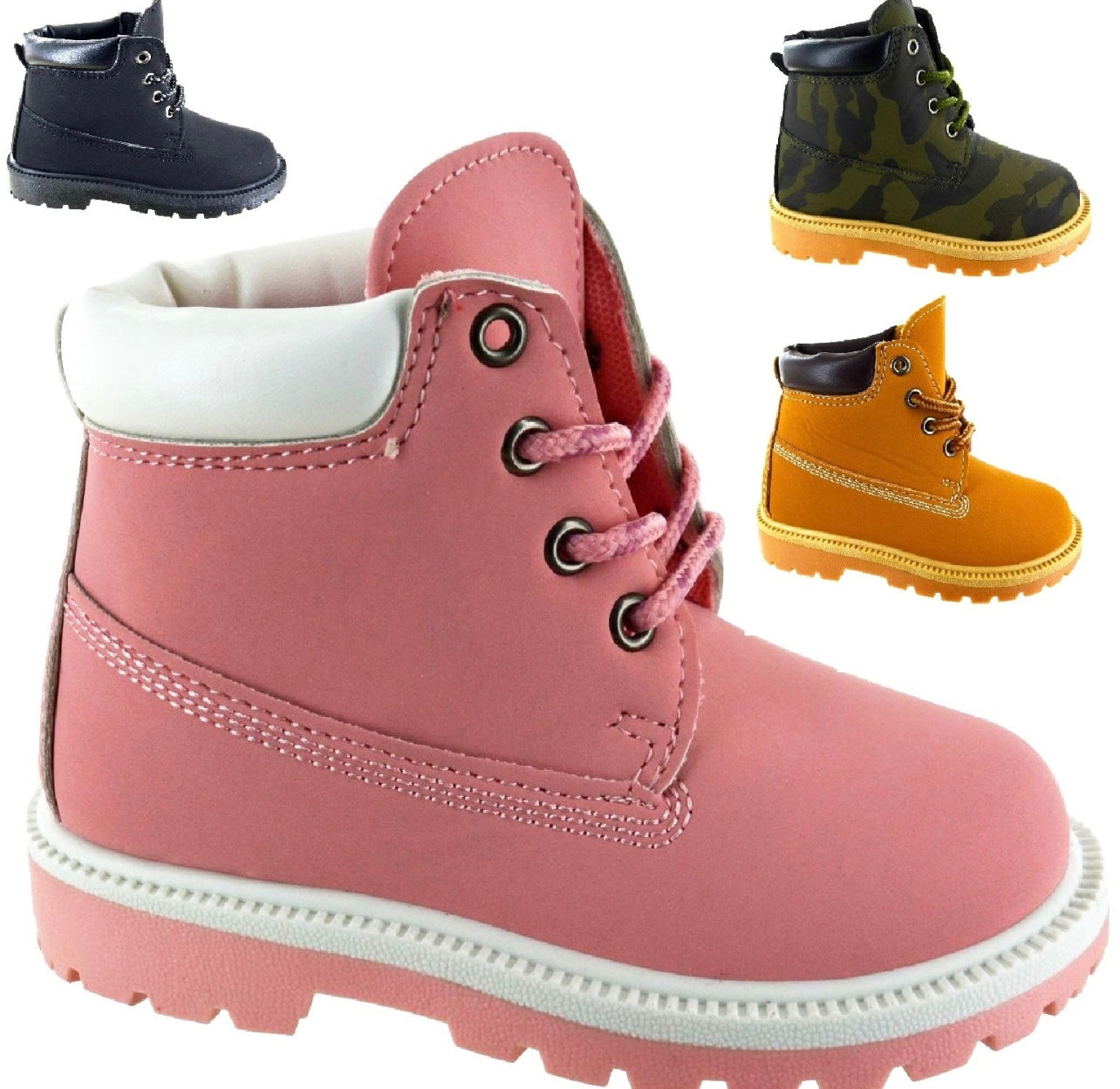KIDS UNISEX ANKLE LACE INFANTS BOOTS