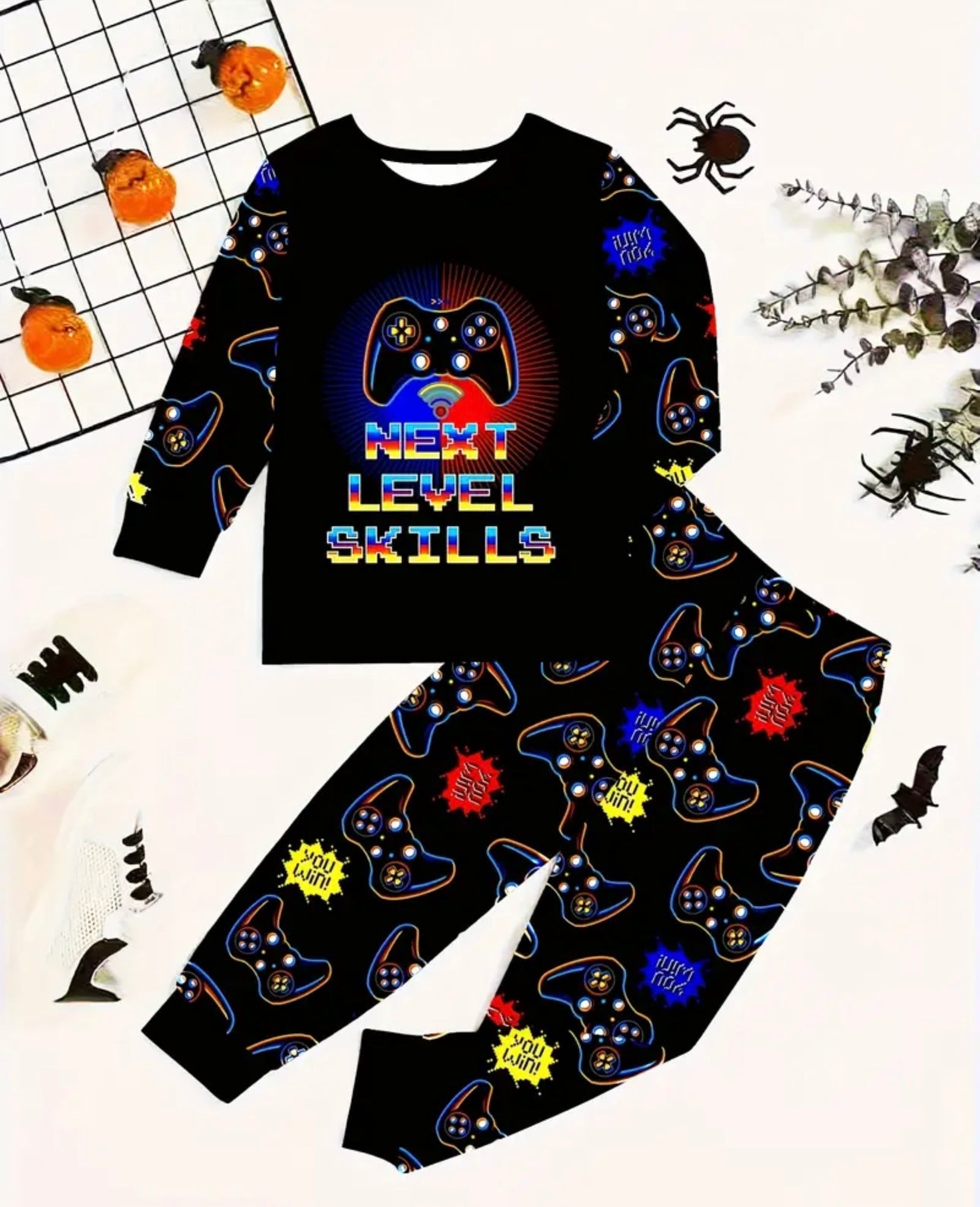 Boys Game Console Pattern Pajama Set