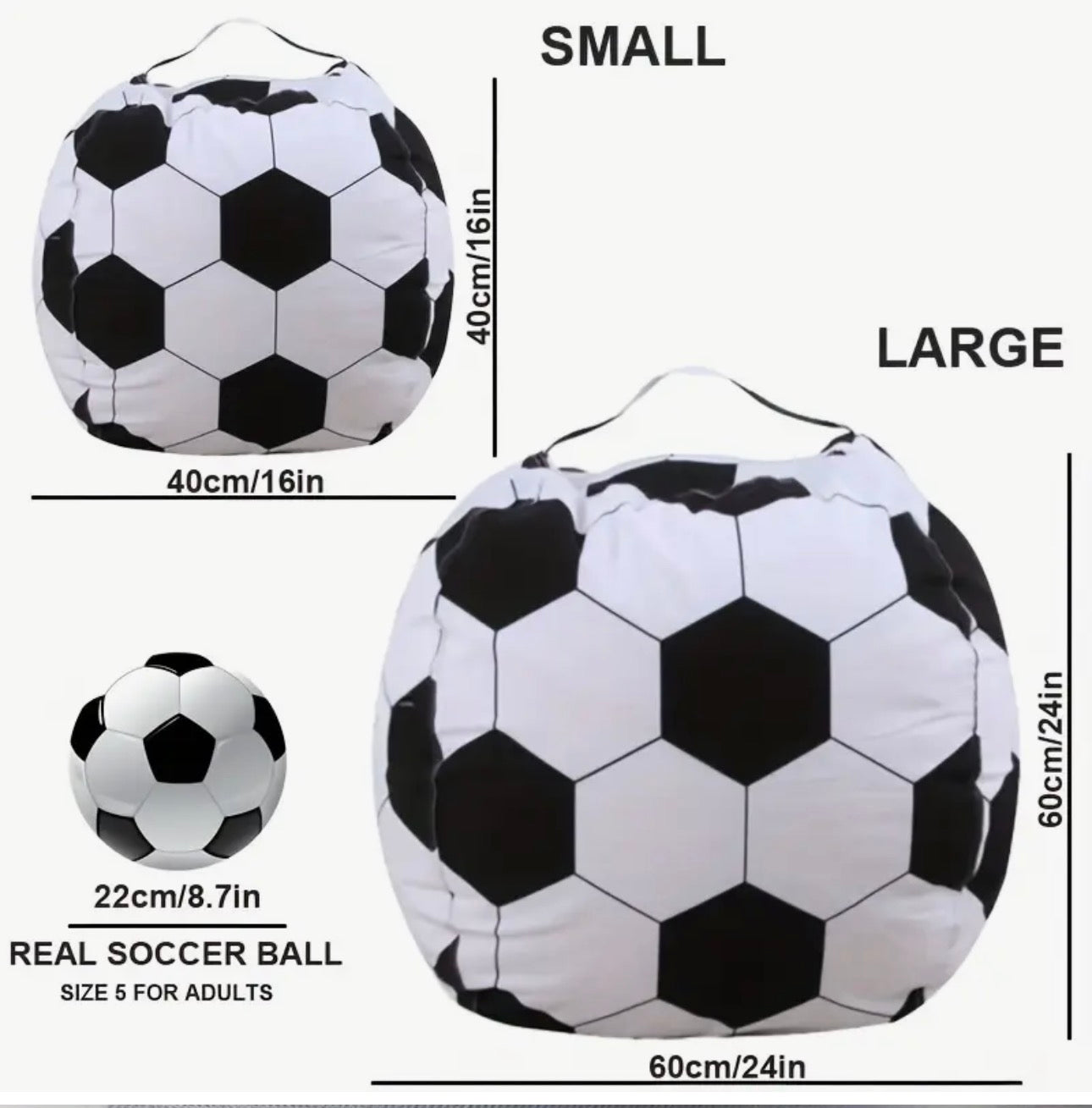Large Stuffed Animal Storage Bean Bag Chair Cover