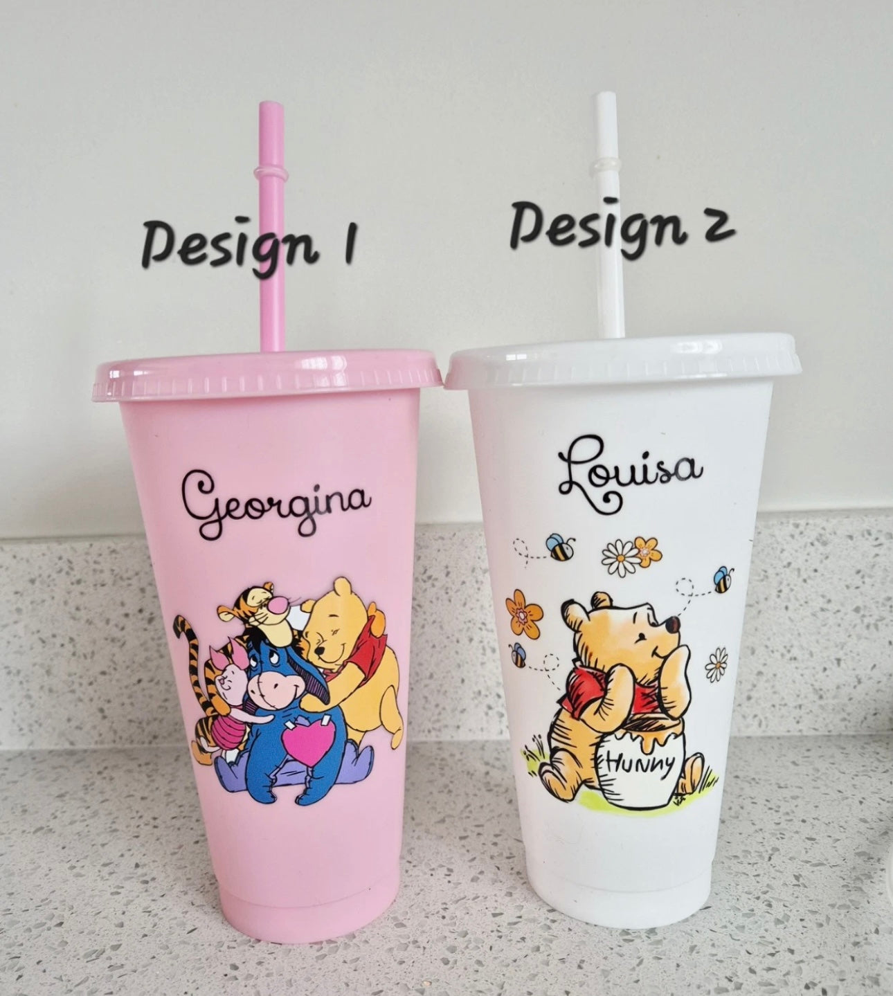 Winnie Pooh Personalised Cold Cup