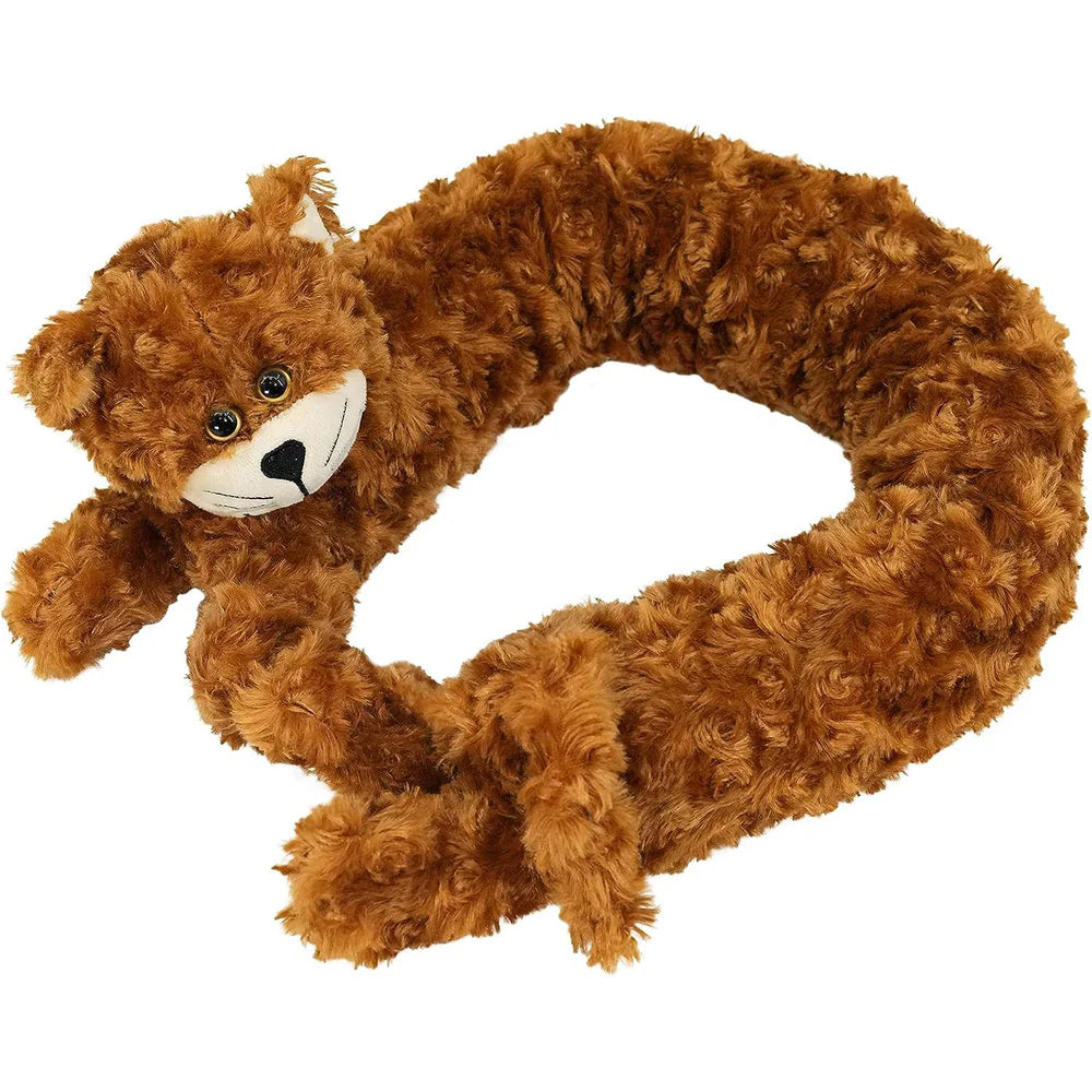 Novelty Draught Excluder for Doors Brown Cat Design